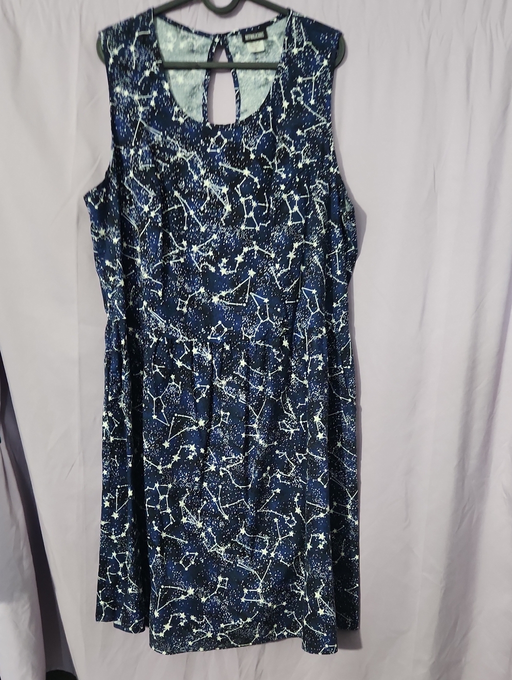 Retrolicious Navy & White Constellation Midi Dress